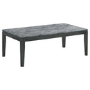 Mozzi  Coffee and End Table Set Grey Faux Marble