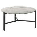 Tandi  Faux Marble Coffee and End Table Set White