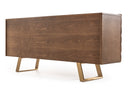 Modrest Finley Mid-Century Walnut & Gold Buffet