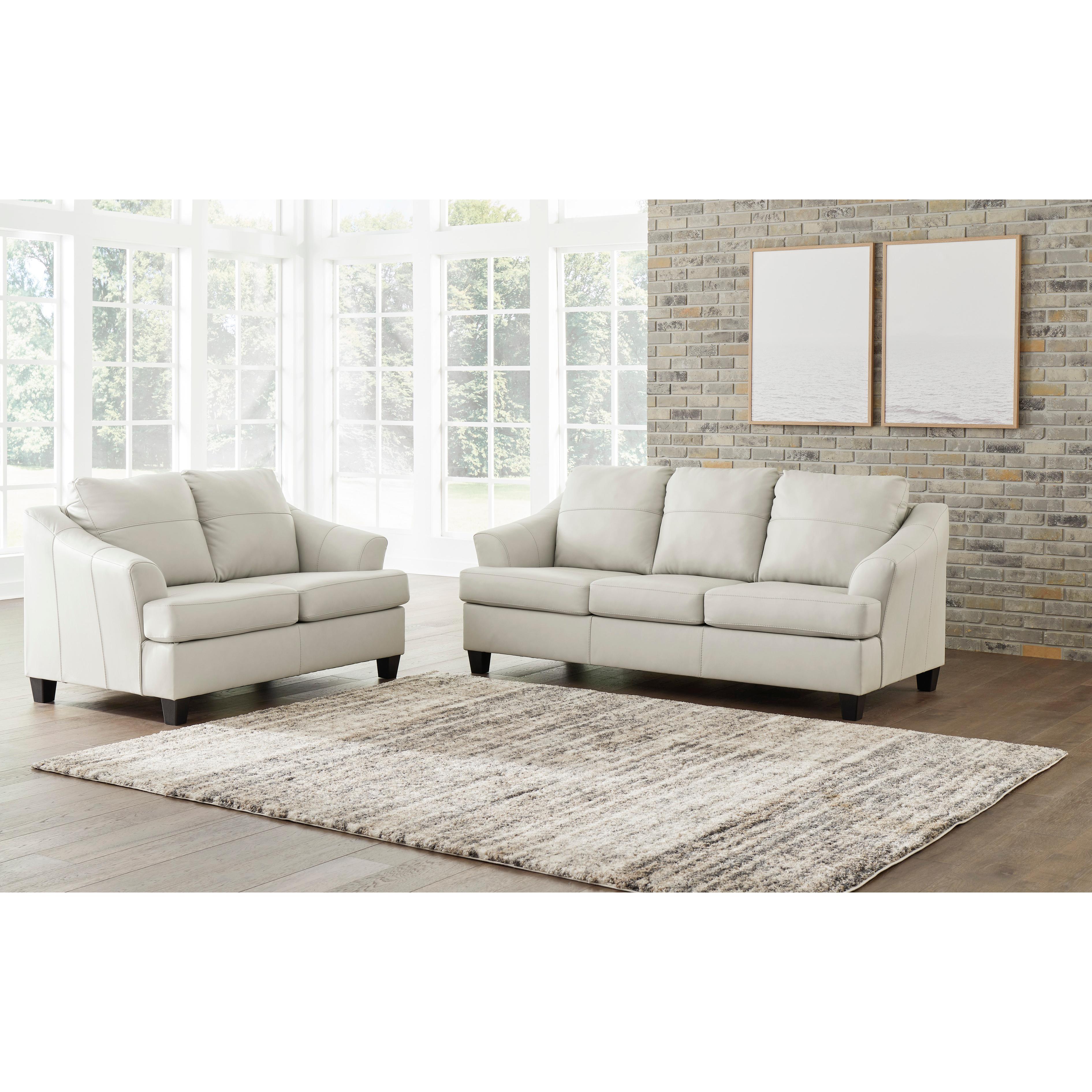 Signature Design by Ashley Genoa Stationary Leather Match Loveseat 4770435 IMAGE 6