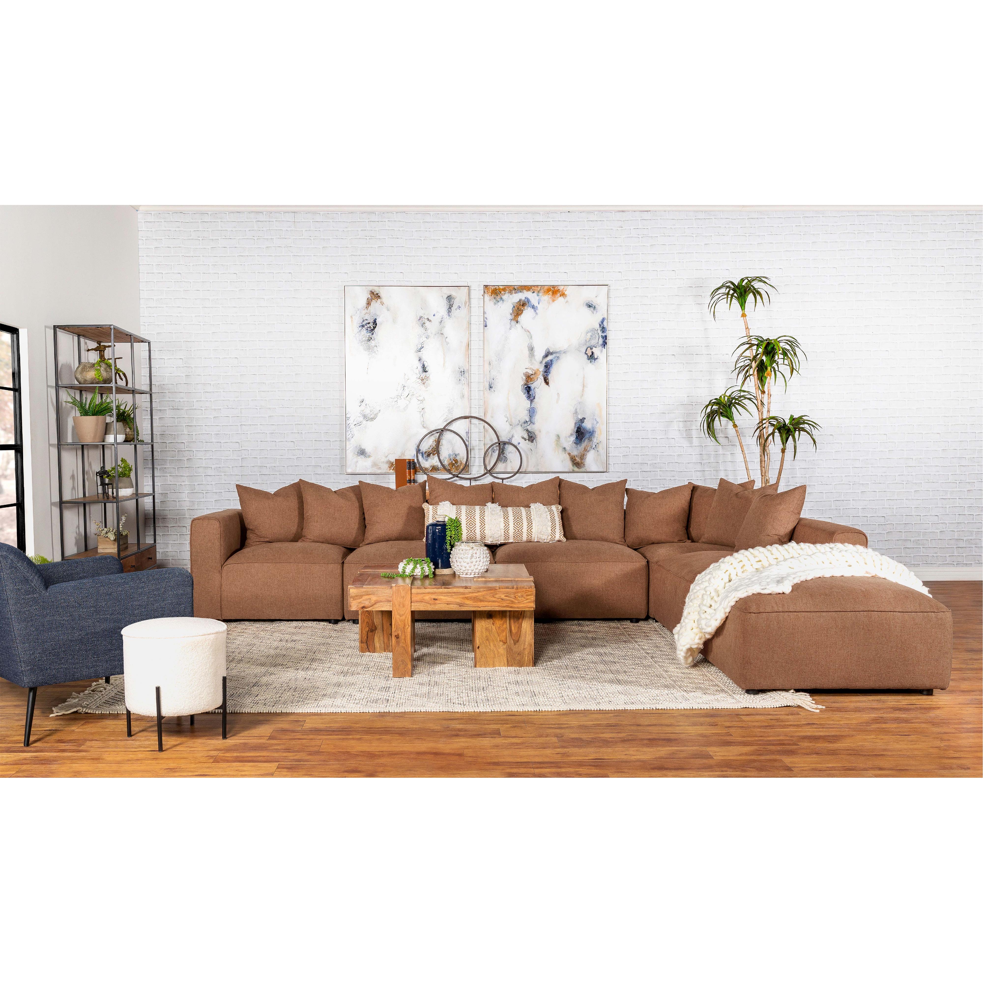Diamond Modern Furniture COA Jennifer Fabric 6 pc Sectional 551591-SET IMAGE 15