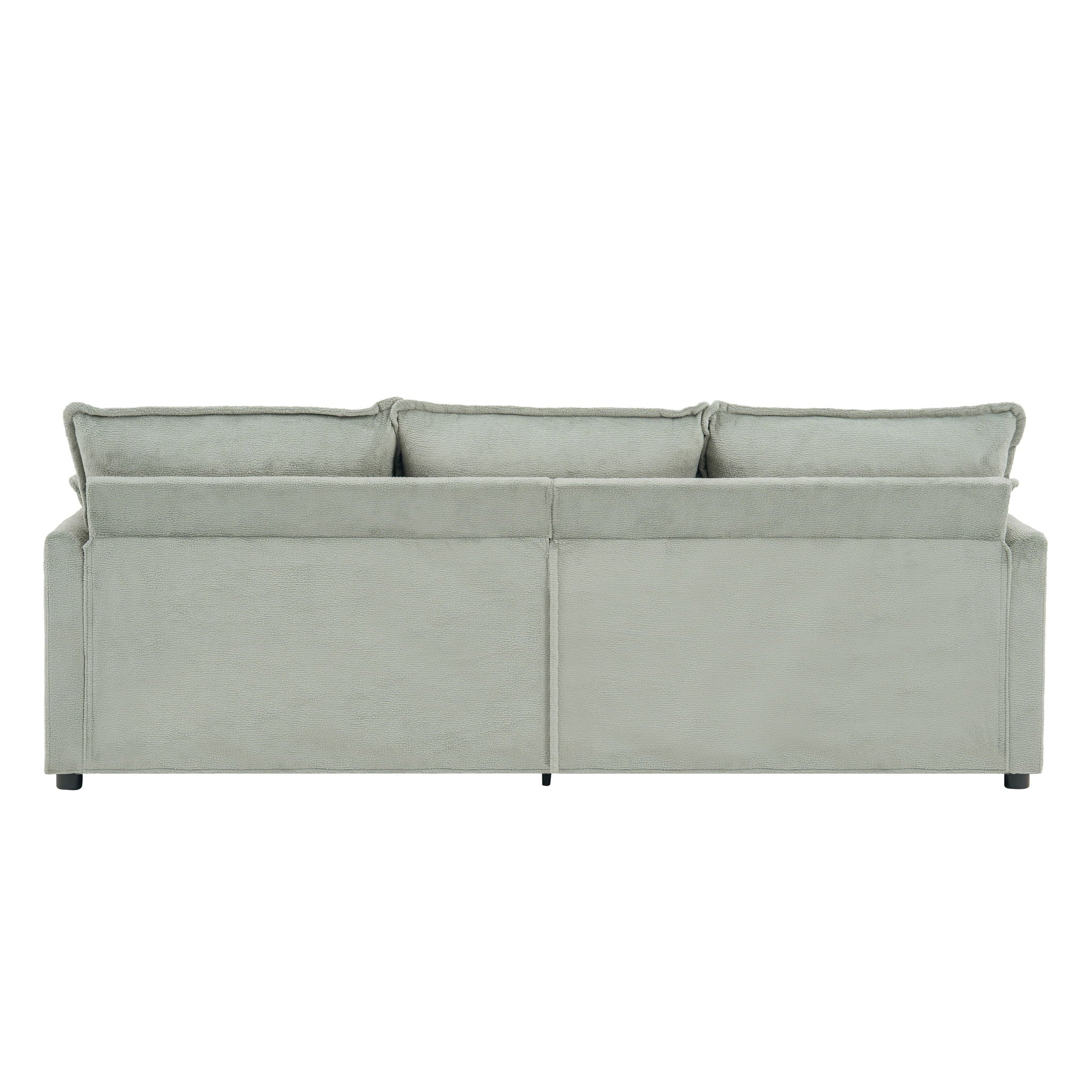 Modern 3 Seater Sofa With Side Storage Pockets For Living Room