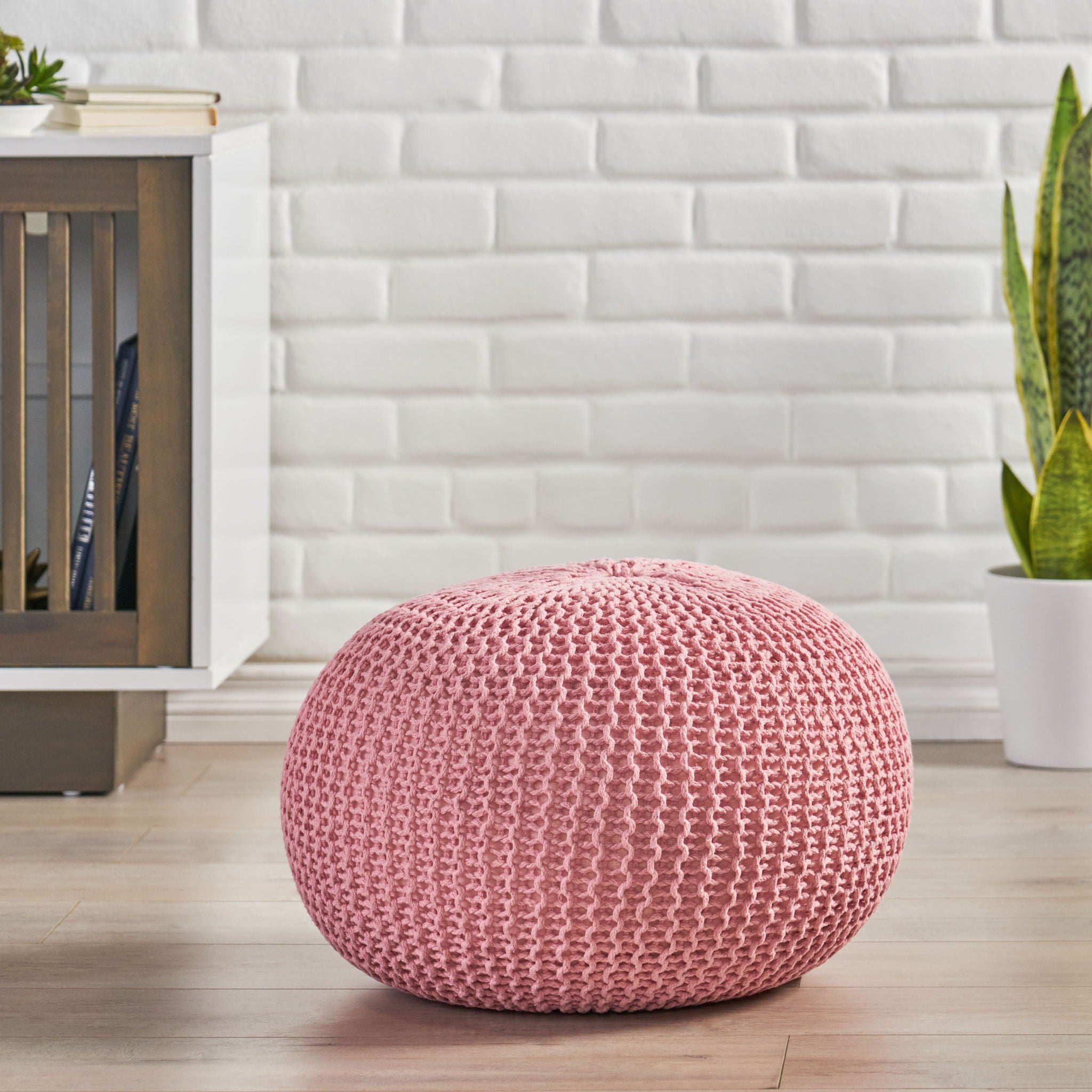 Belle - Modern Knitted Round Pouf