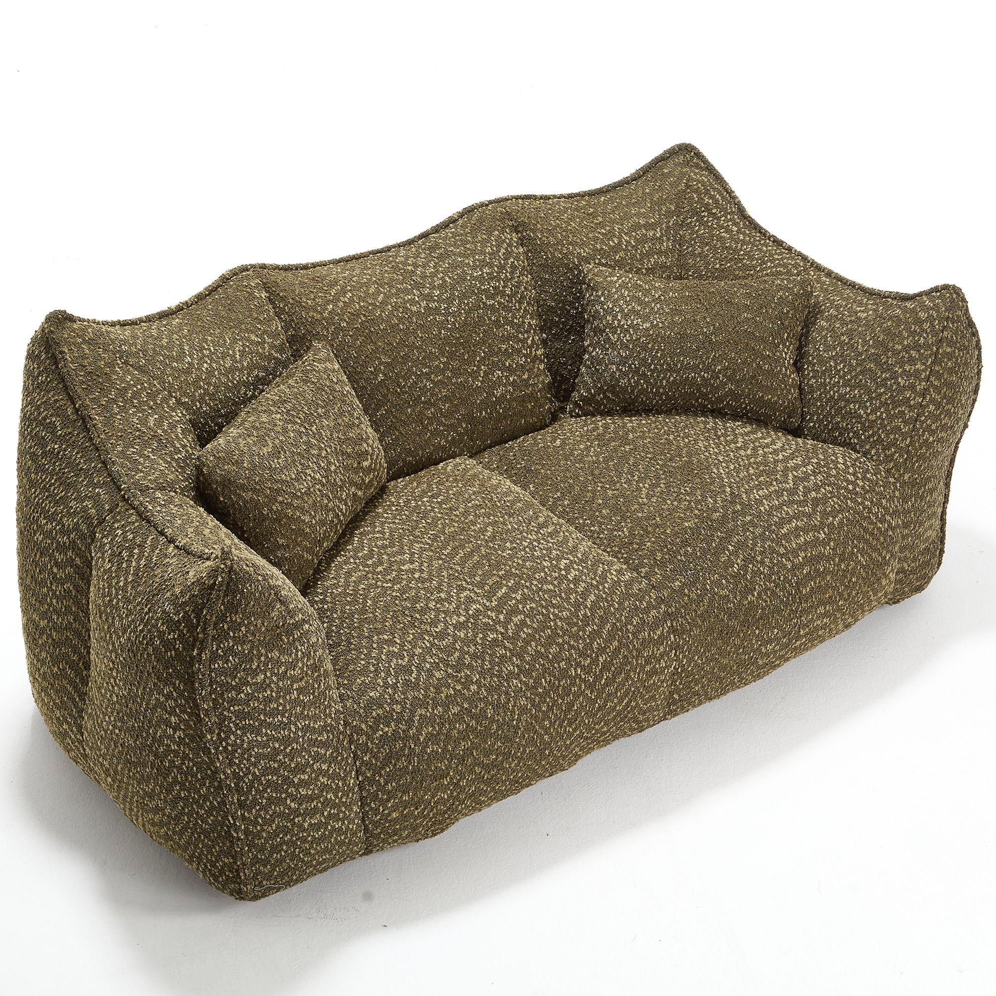 Comfortable Dual Beanbag Chair With High Resilience Foam Core For 2 People