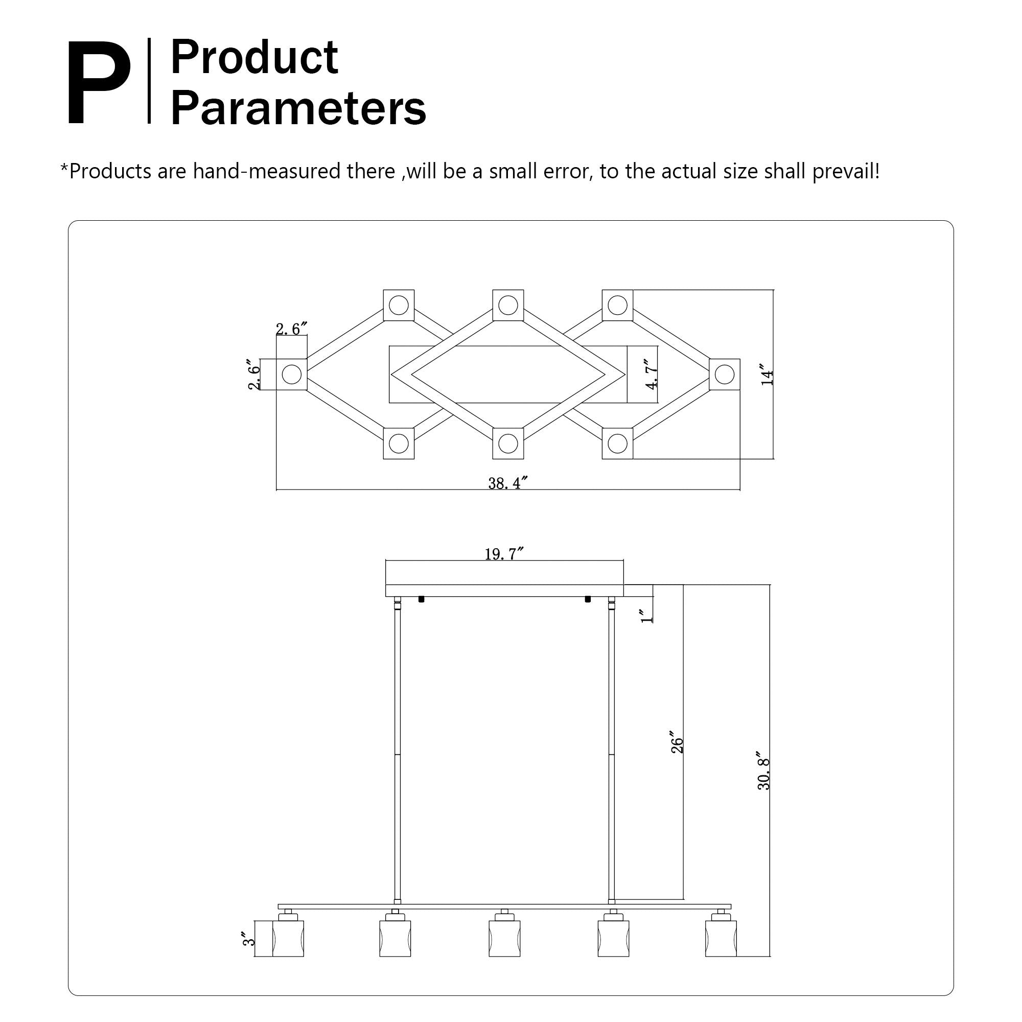 Crystal Chandelier For Dining Room, 8 Light Kitchen Chandelier Light Fixture Modern Metal Industrial Chandeliers For Farmhouse Entryway Living Room (8*G9 Bulbs Included) - Matte Gold