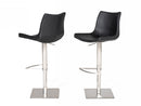 Modrest Aaron - Modern Black Eco-Leather Bar Stool