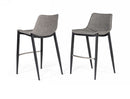 Modrest Jane - Modern Grey & Black Counter Stool (Set of 2)