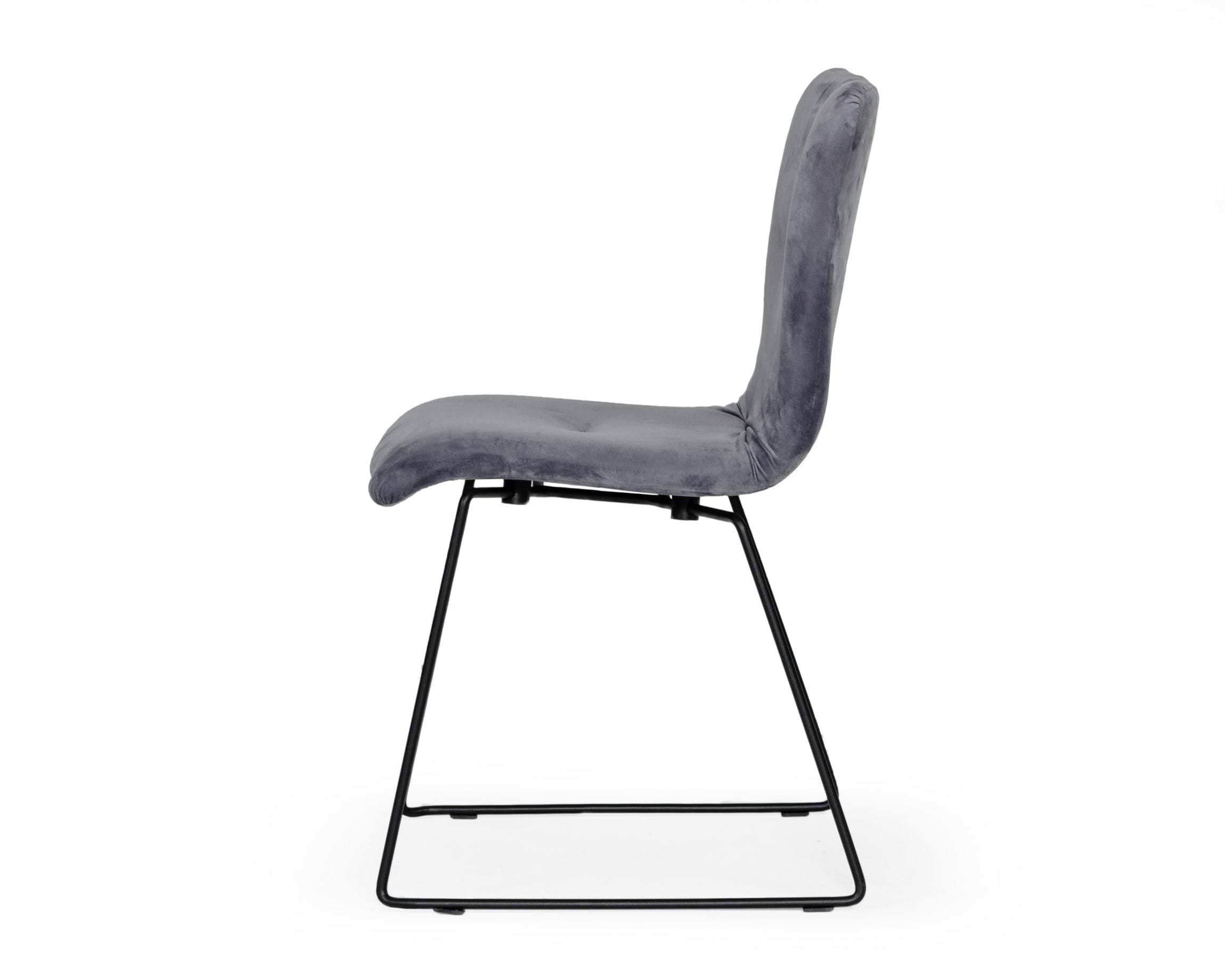 Modrest Yannis - Modern Grey Fabric Dining Chair (Set of 2)