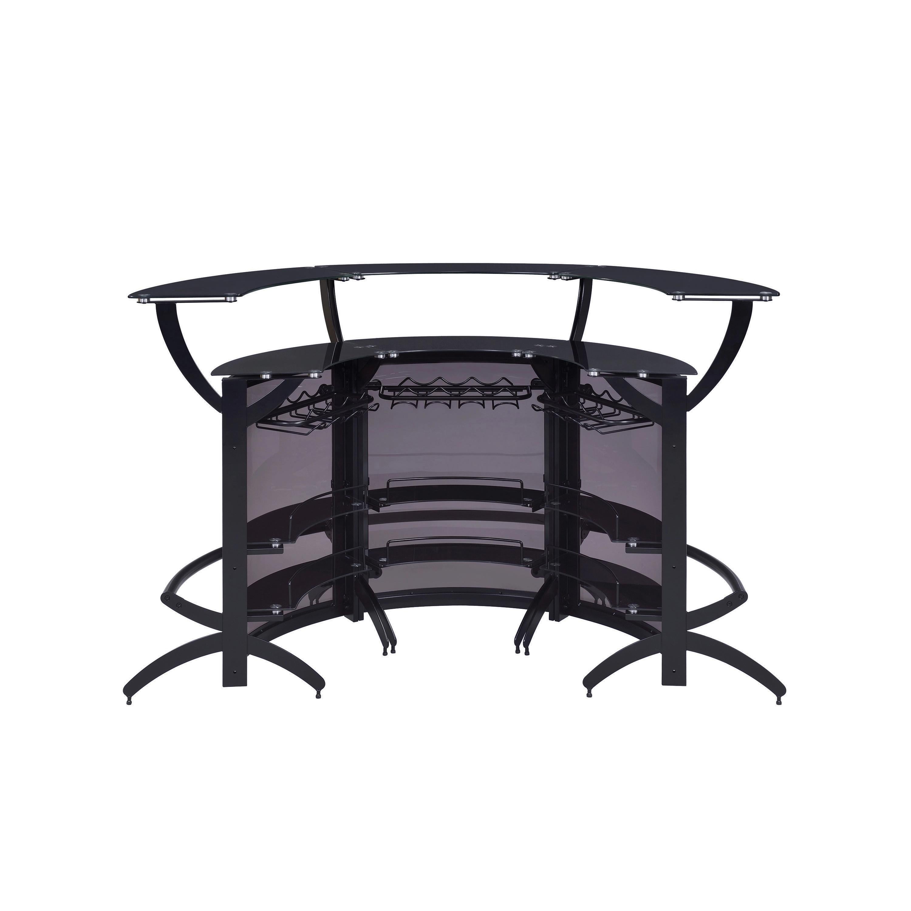 Coaster Furniture 182135-S3 Curved Bar Unit - Smoke/Black IMAGE 3
