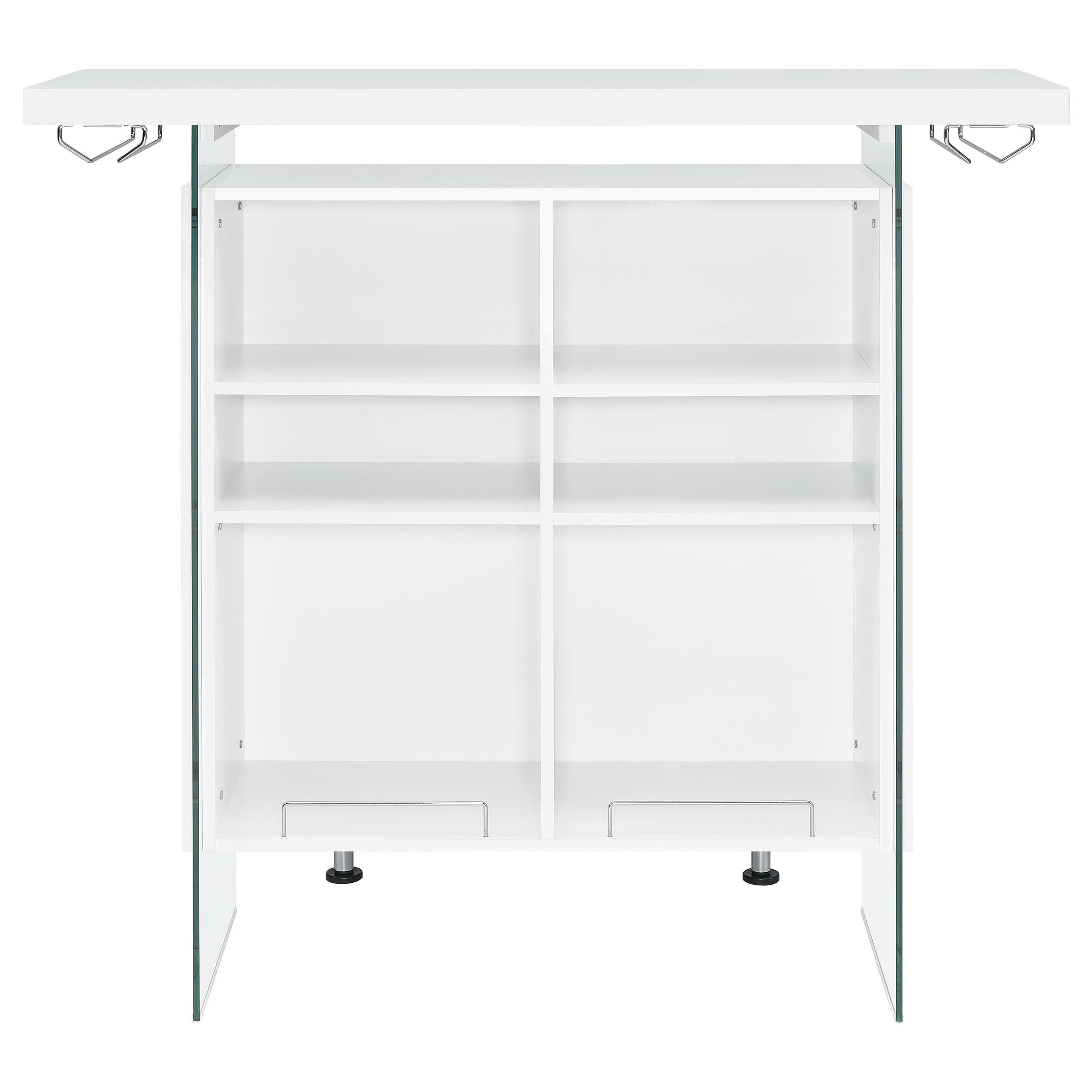 Coaster Furniture Acosta 182632 Rectangular Bar Unit With Footrest And Glass Side Panels IMAGE 6