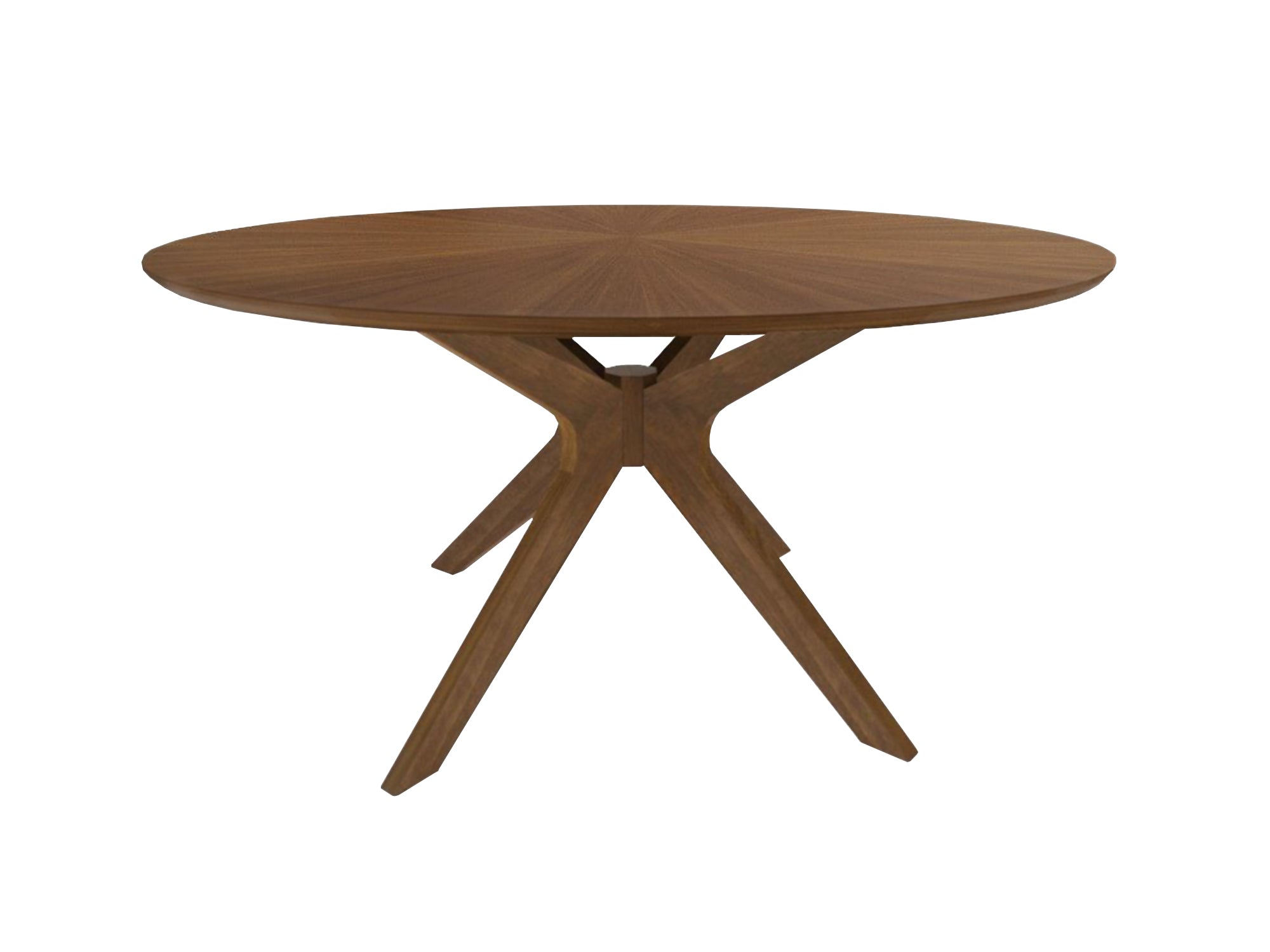 Modrest Prospect - Modern Round 59" Walnut Dining Table