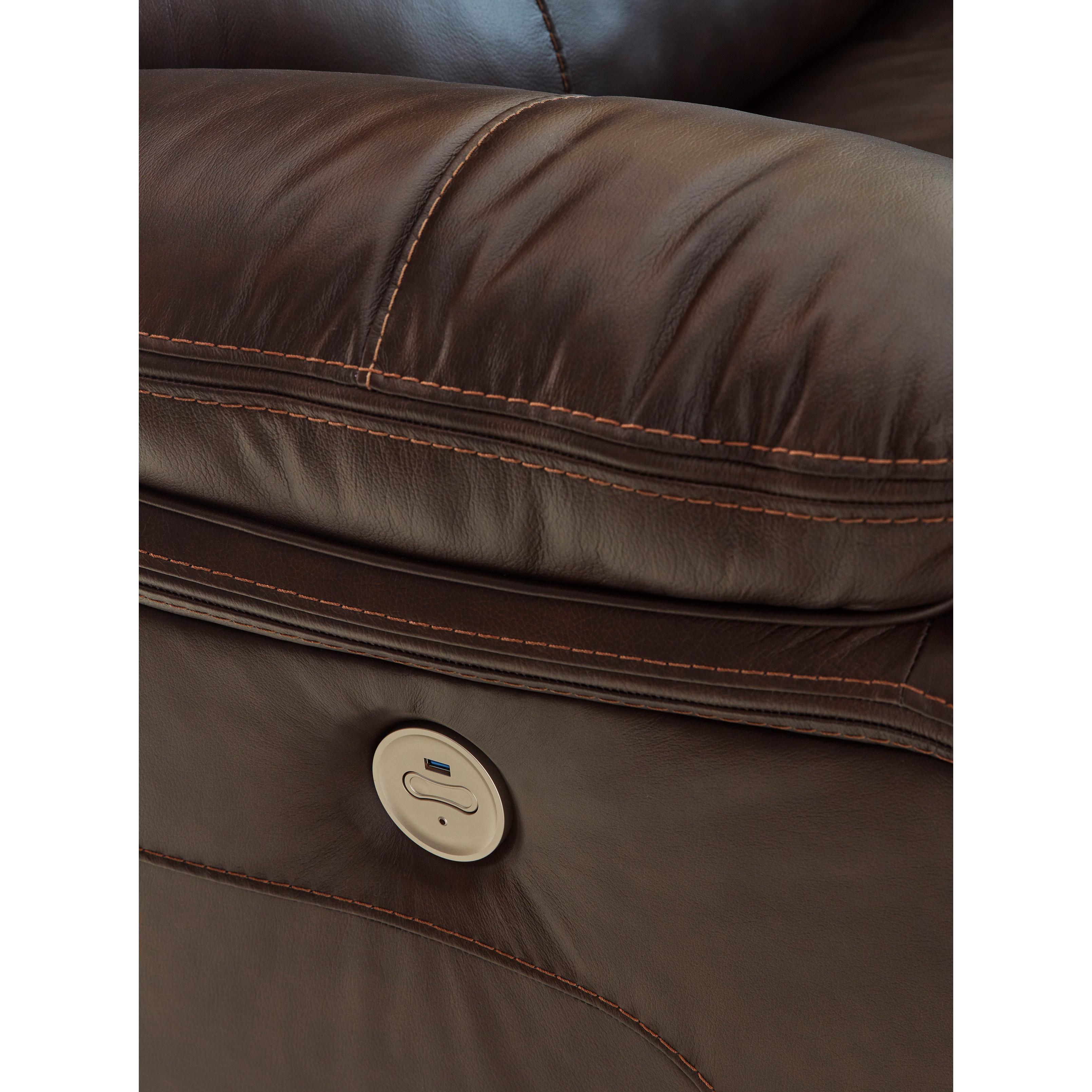 Signature Design by Ashley Family Circle Power Reclining Leather Look 4 pc Sectional U8290201/U8290277/U8290246/U8290275 IMAGE 9