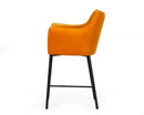Modrest Exodus - Modern Orange Velvet Counter Stool