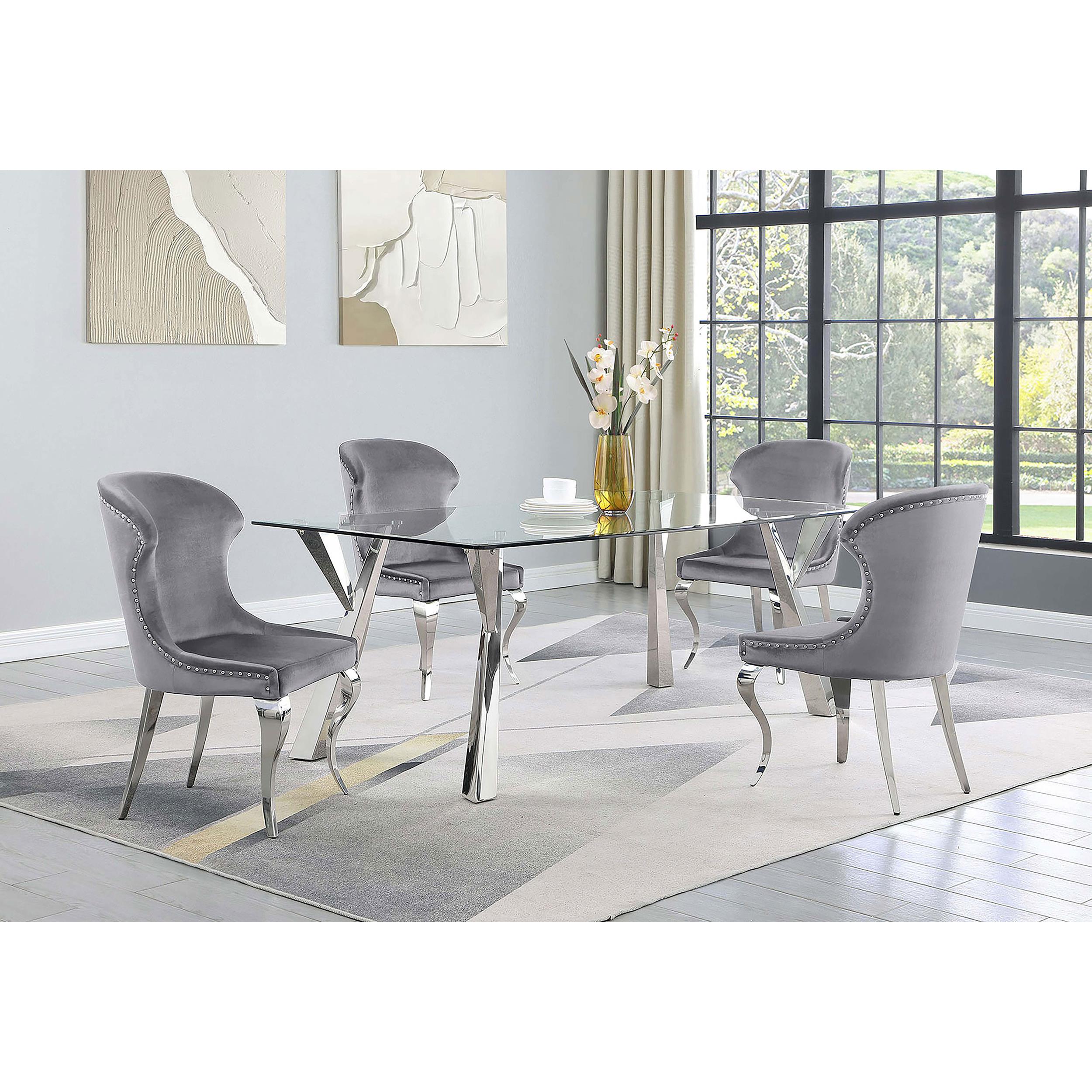 Diamond Modern Furniture COA Alaia Dining Table with Glass Top 190711 IMAGE 6