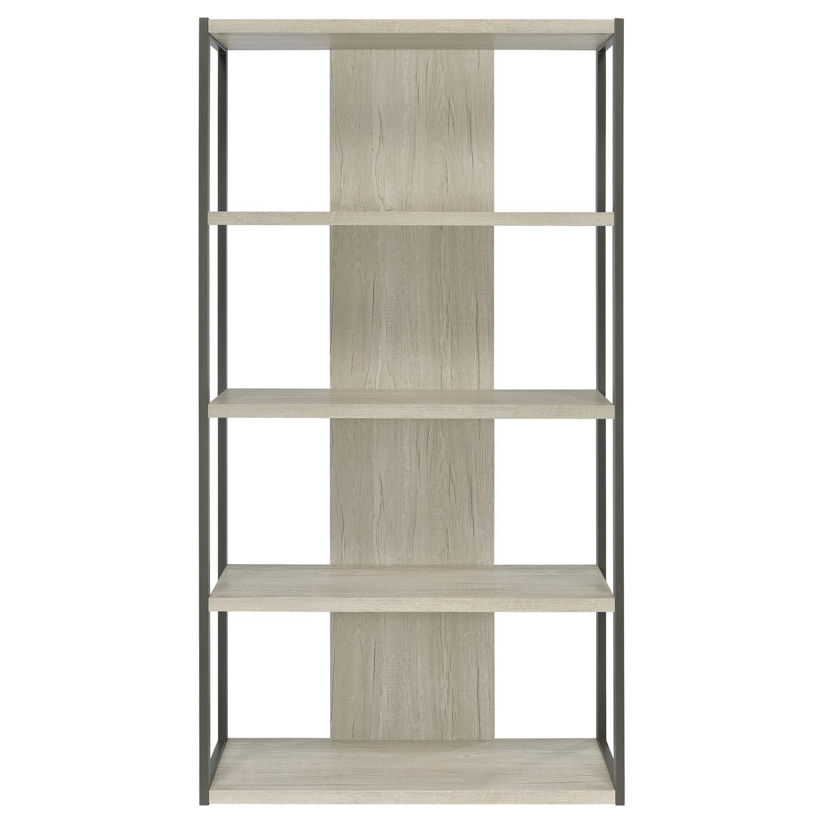 Coaster Furniture Loomis 805883 4-shelf Bookcase - Whitewashed Grey IMAGE 3