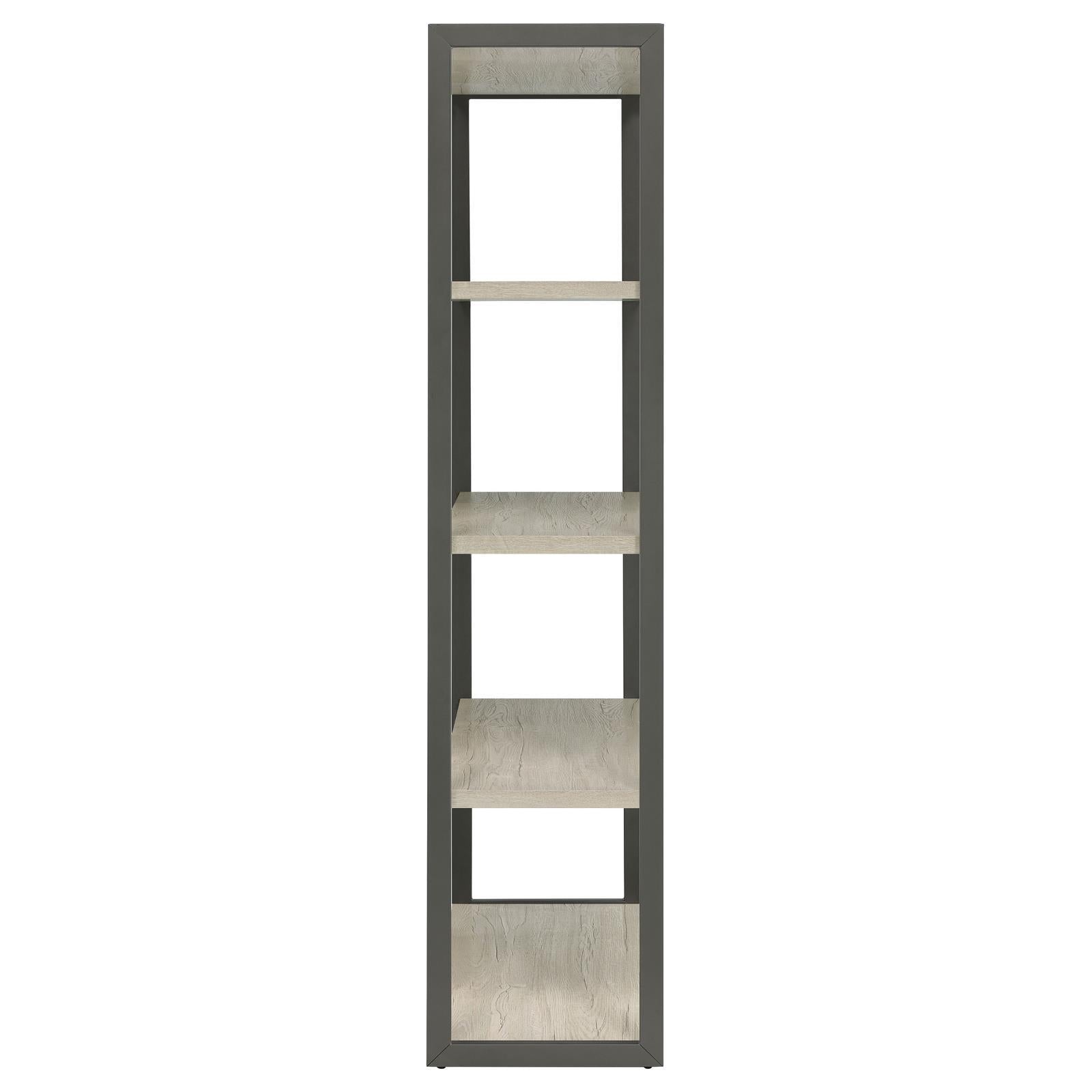 Coaster Furniture Loomis 805883 4-shelf Bookcase - Whitewashed Grey IMAGE 5
