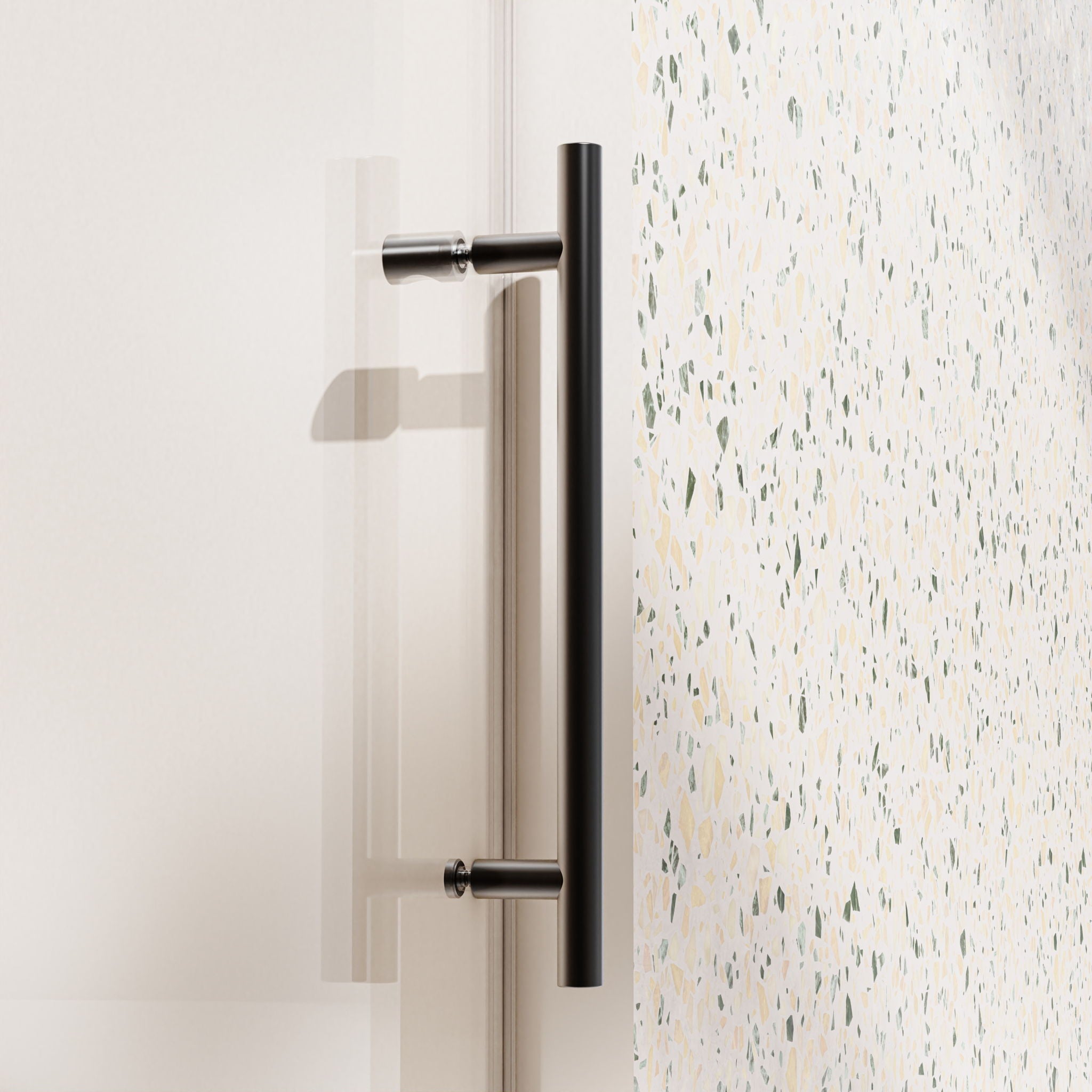 Frameless Single Sliding Soft Close Shower Doors, 5/16" Sgcc Tempered Glass
