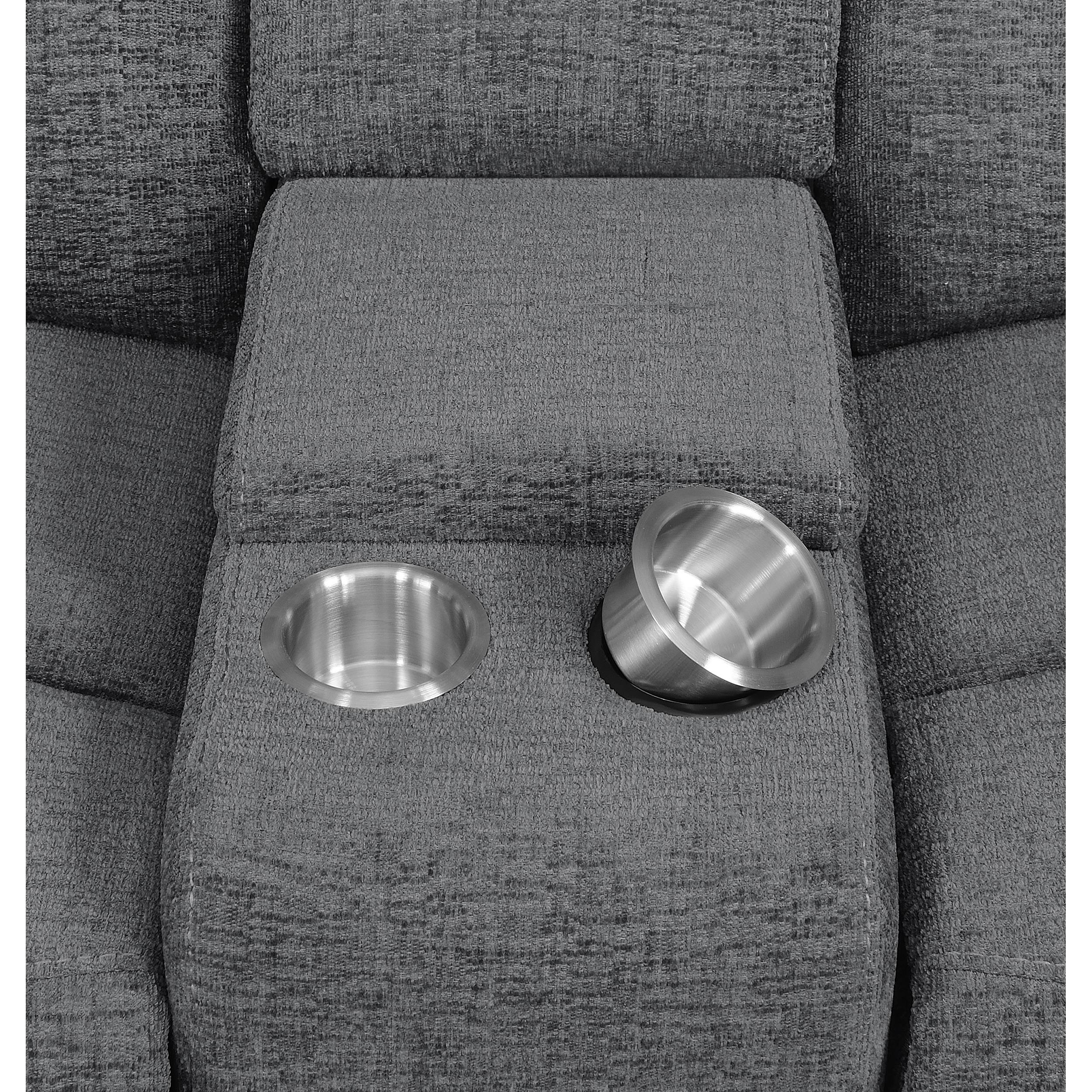 Diamond Modern Furniture COA Bahrain Reclining Fabric Loveseat with Console 609542 IMAGE 15
