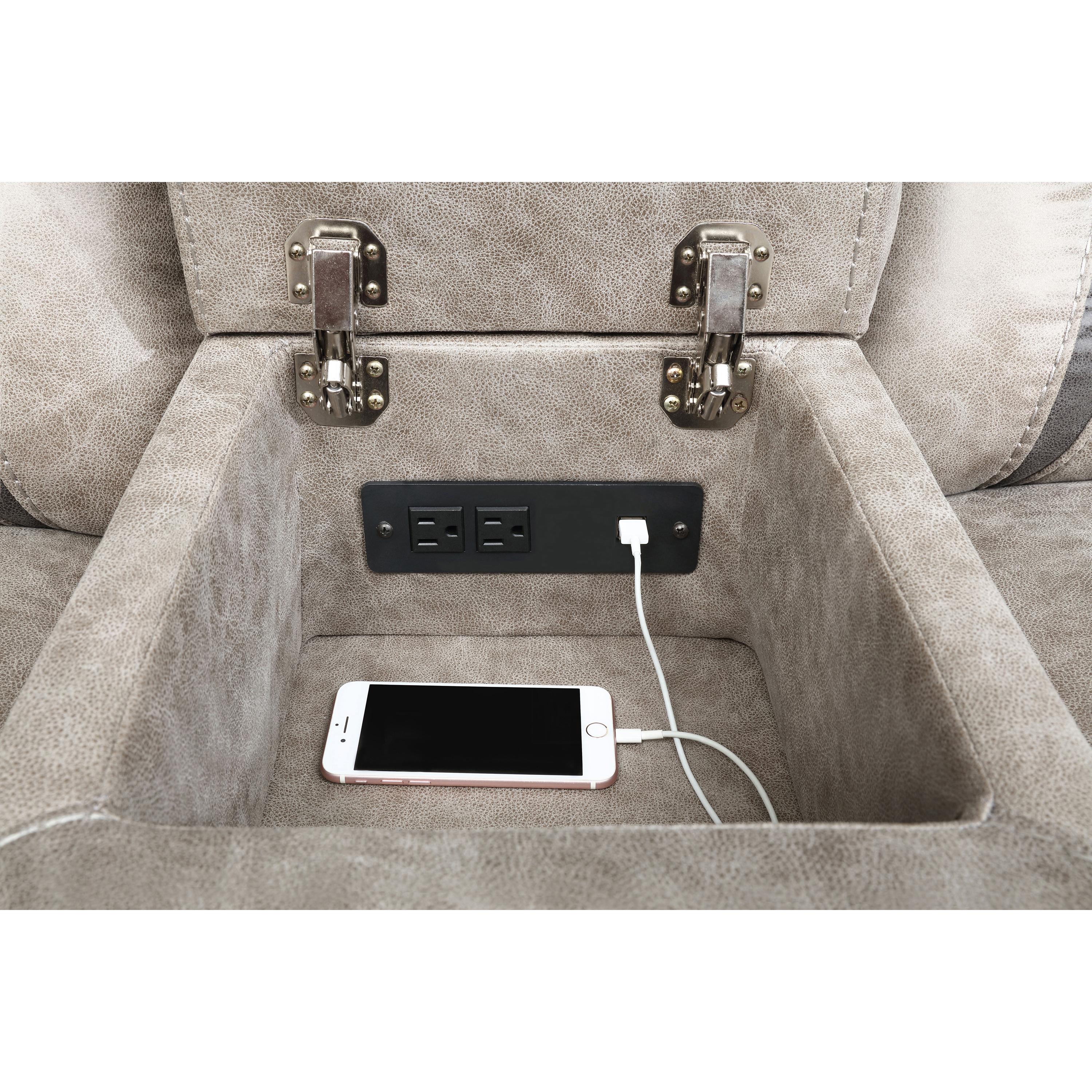 Coaster Furniture Greer Reclining Leatherette Loveseat with Console 651352 IMAGE 9