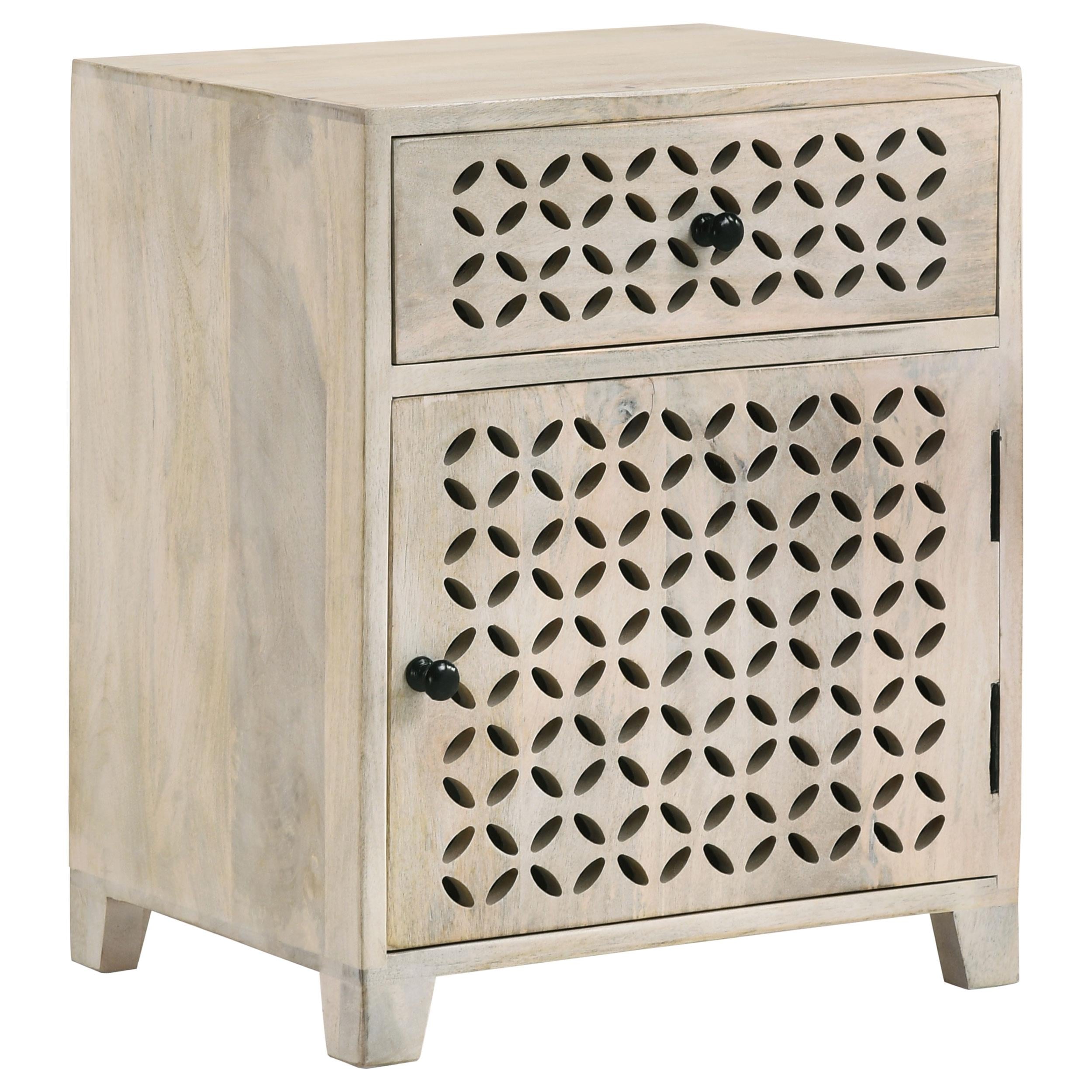 Coaster Furniture August 953569 1-Door Accent Cabinet - White Washed IMAGE 1