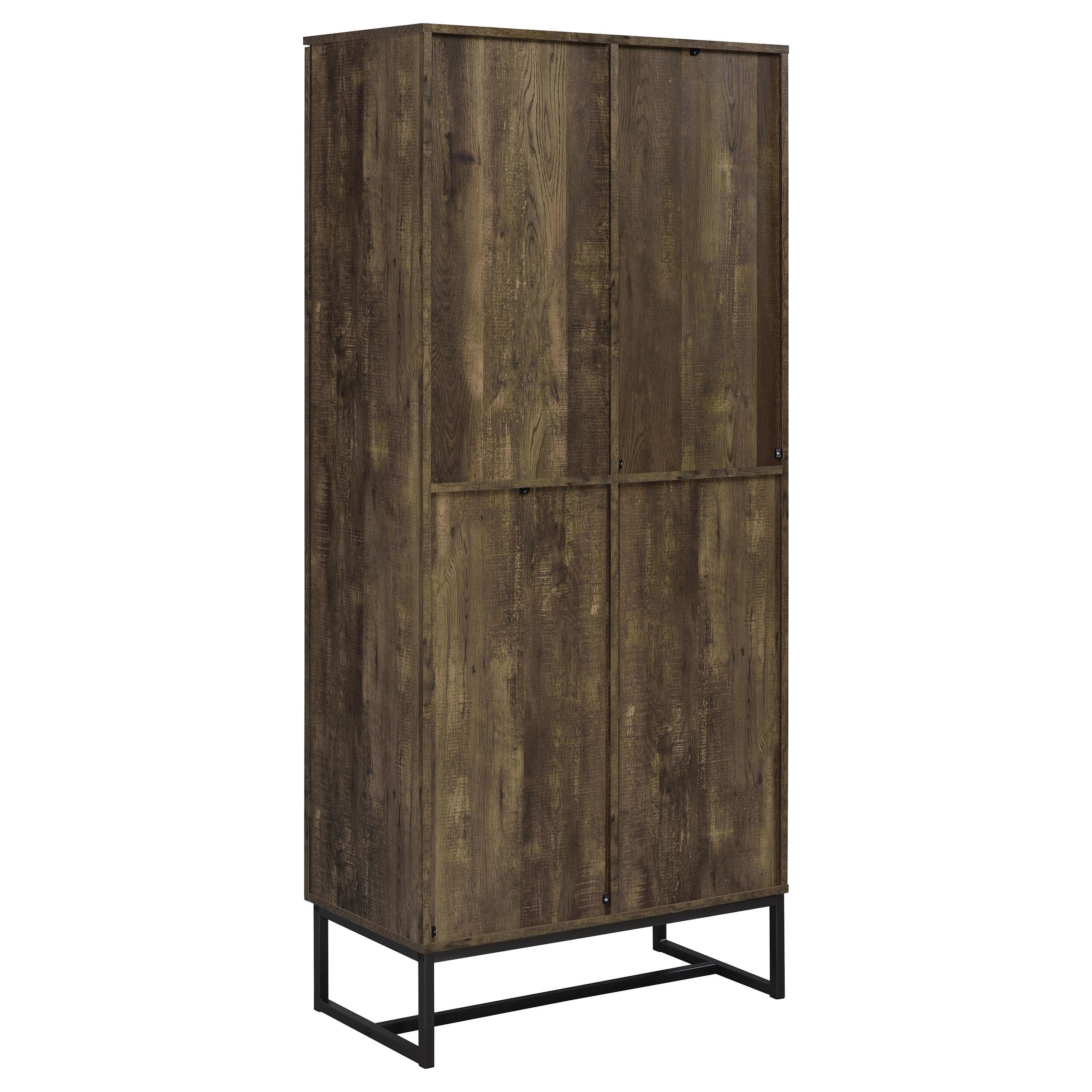 Coaster Furniture Carolyn 959640 2-Door Accent Cabinet - Rustic Oak/Gunmetal IMAGE 6