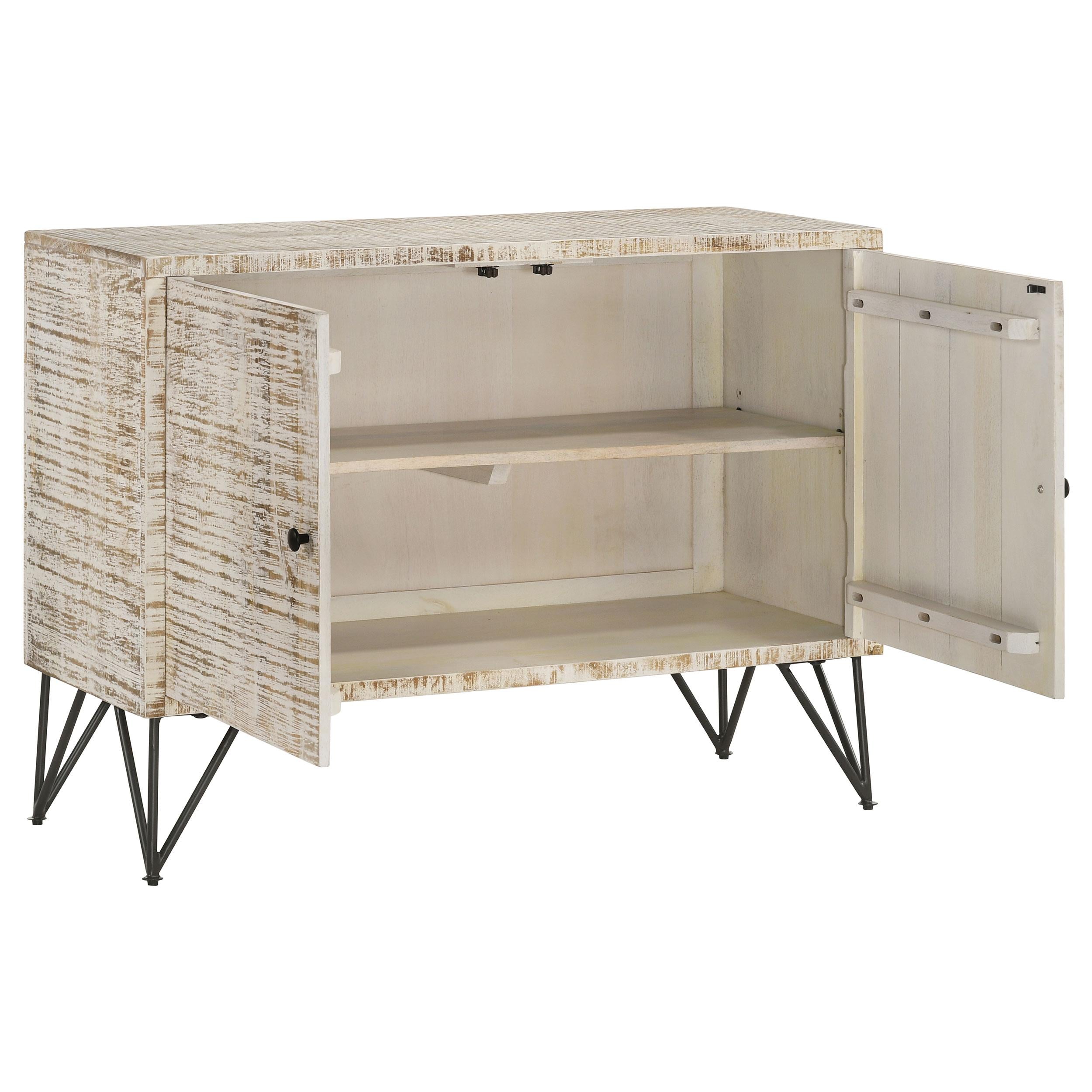 Coaster Furniture Eileen 959652 Rectangular 2-Door Accent Cabinet - White Washed IMAGE 2