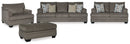 Dorsten Sofa Chaise, Chair, and Ottoman