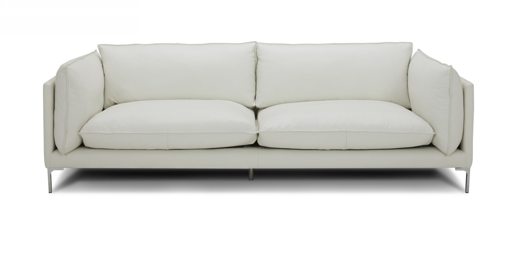 Divani Casa Harvest - Modern White Full Leather Sofa Set