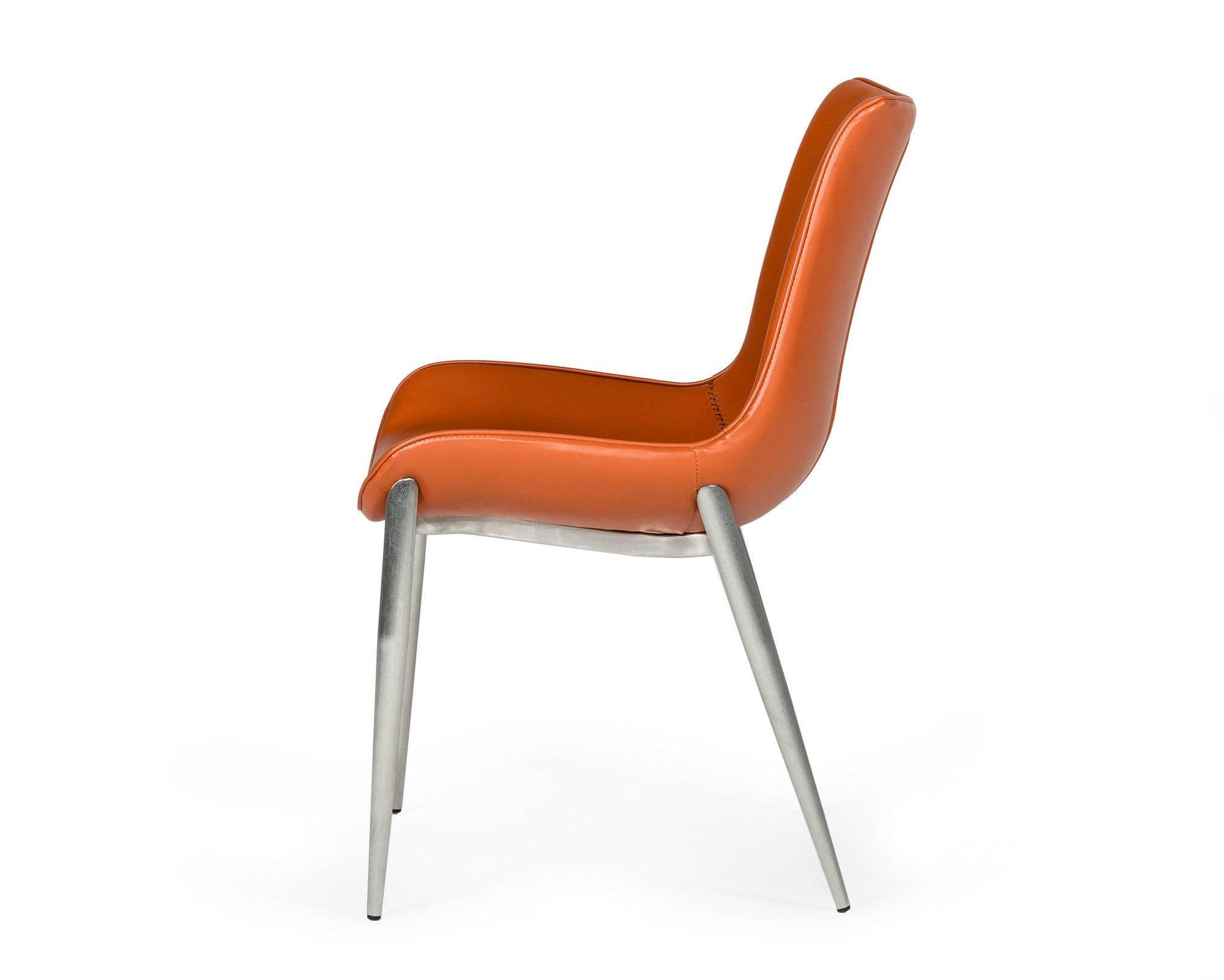 Modrest Holt - Modern Cognac Eco-Leather Dining Chair (Set of 2)