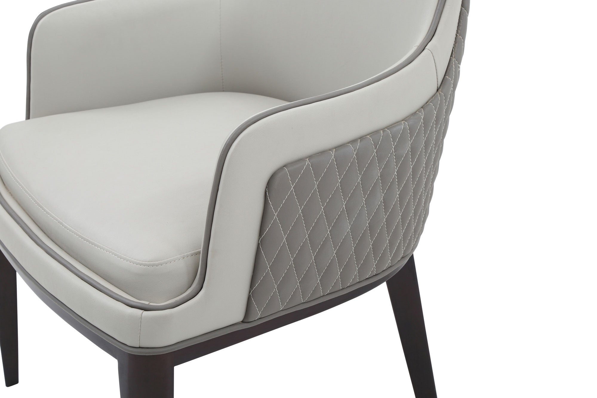 Modrest Maxwell - Glam Beige and Grey Dining Chair