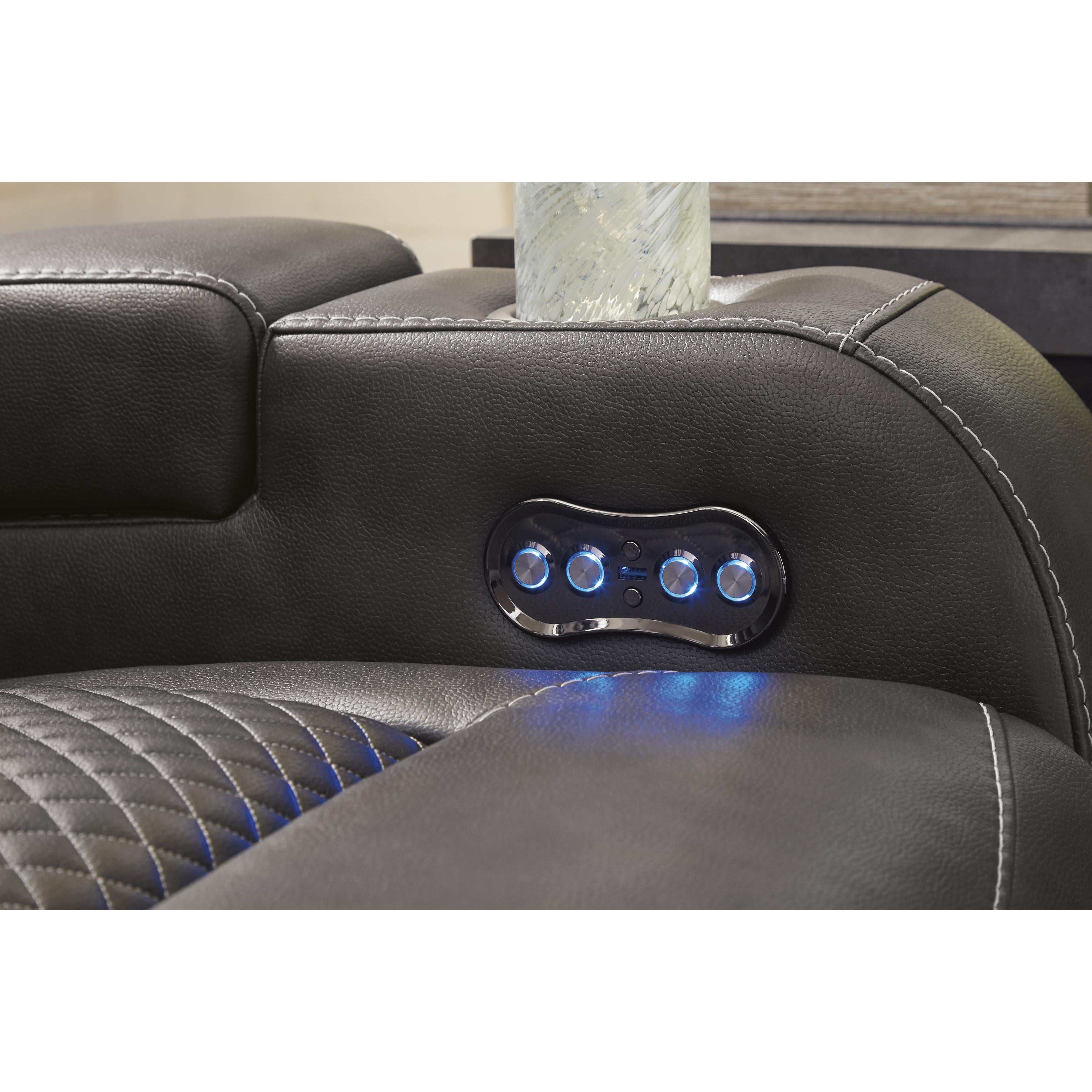 Signature Design by Ashley Fyne-Dyme Power Reclining Leather Look Sofa 3660215 IMAGE 13