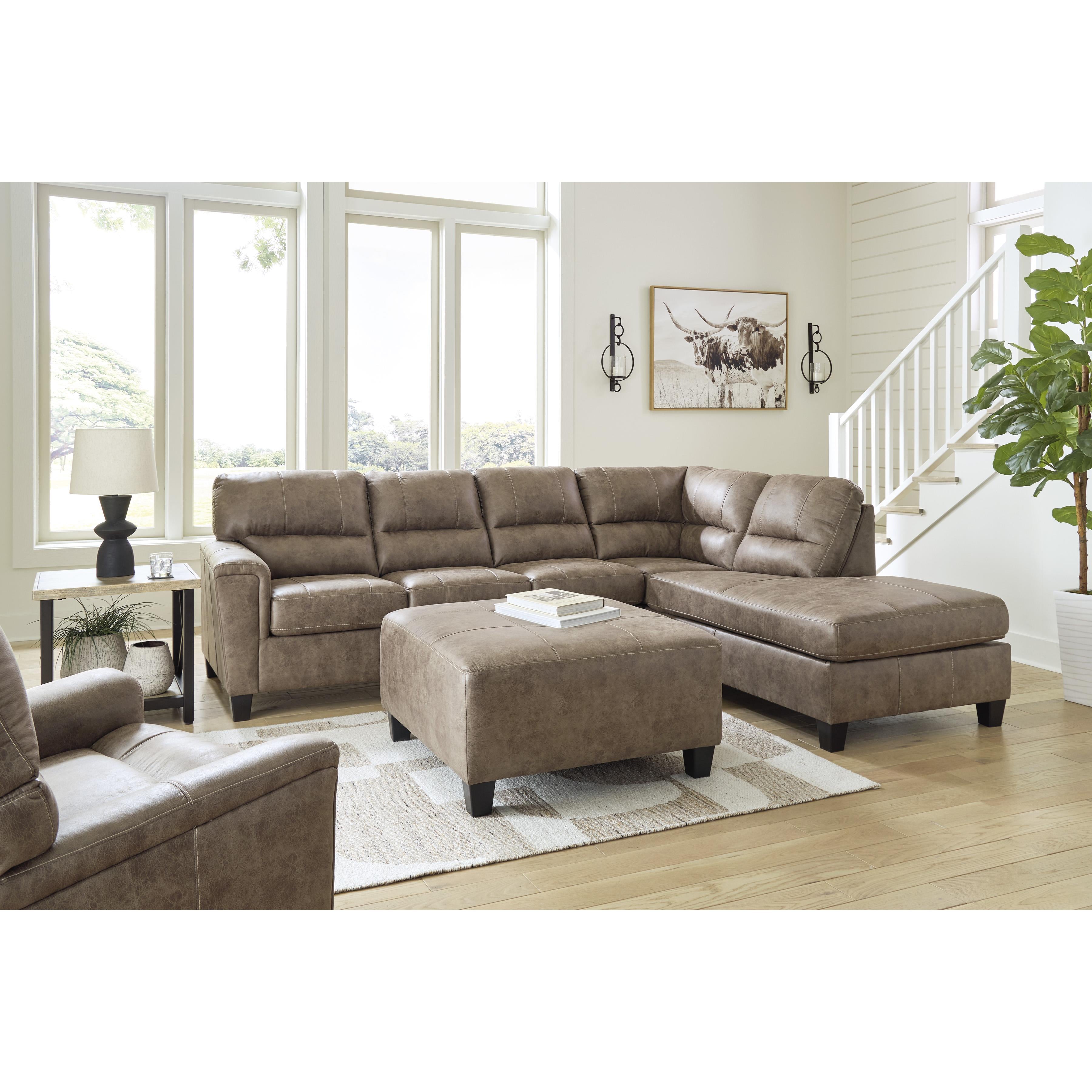 Signature Design by Ashley Navi Leather Look Queen Sleeper Sectional 9400469/9400417 IMAGE 7