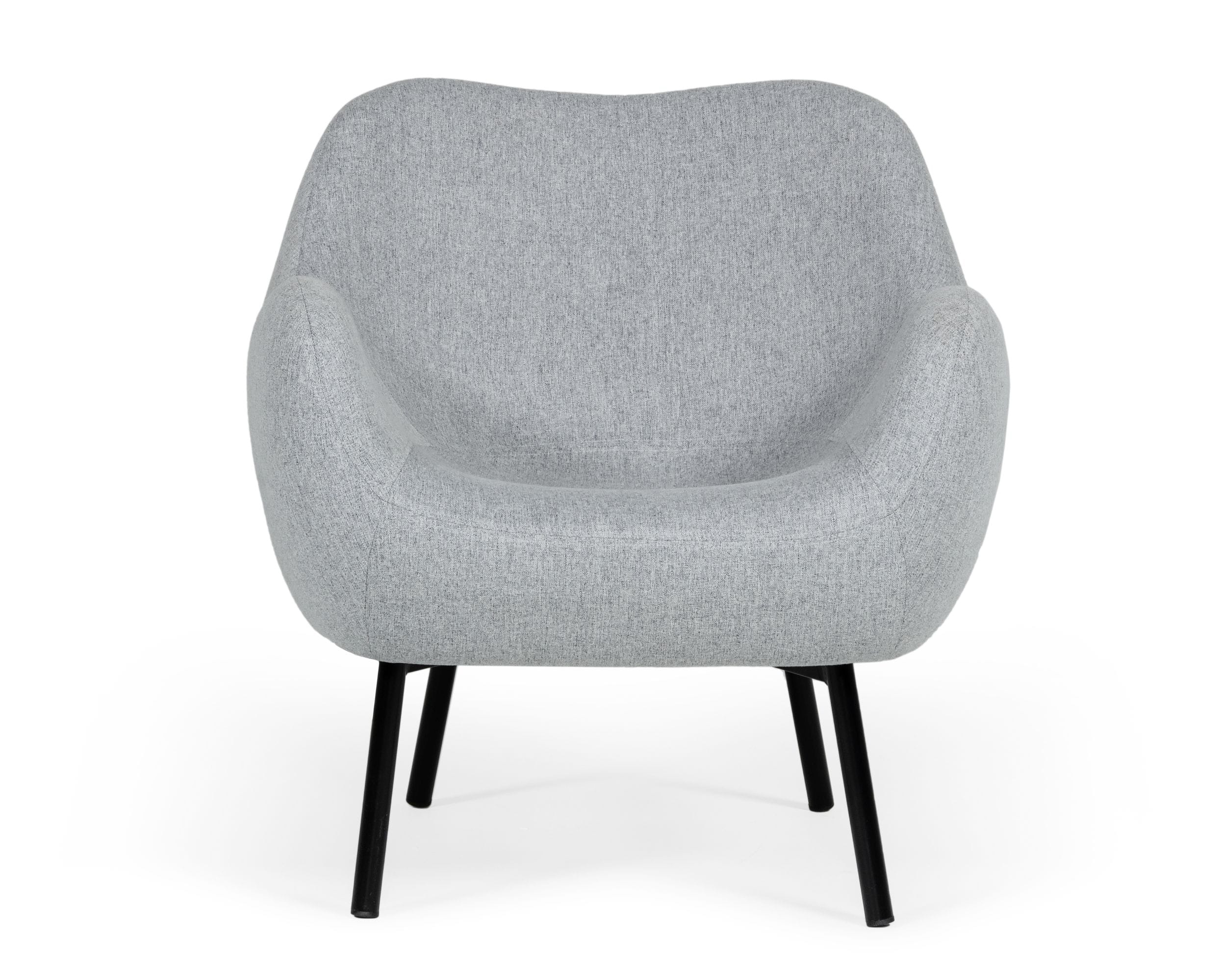 Modrest Peyton - Modern Grey Fabric Accent Chair