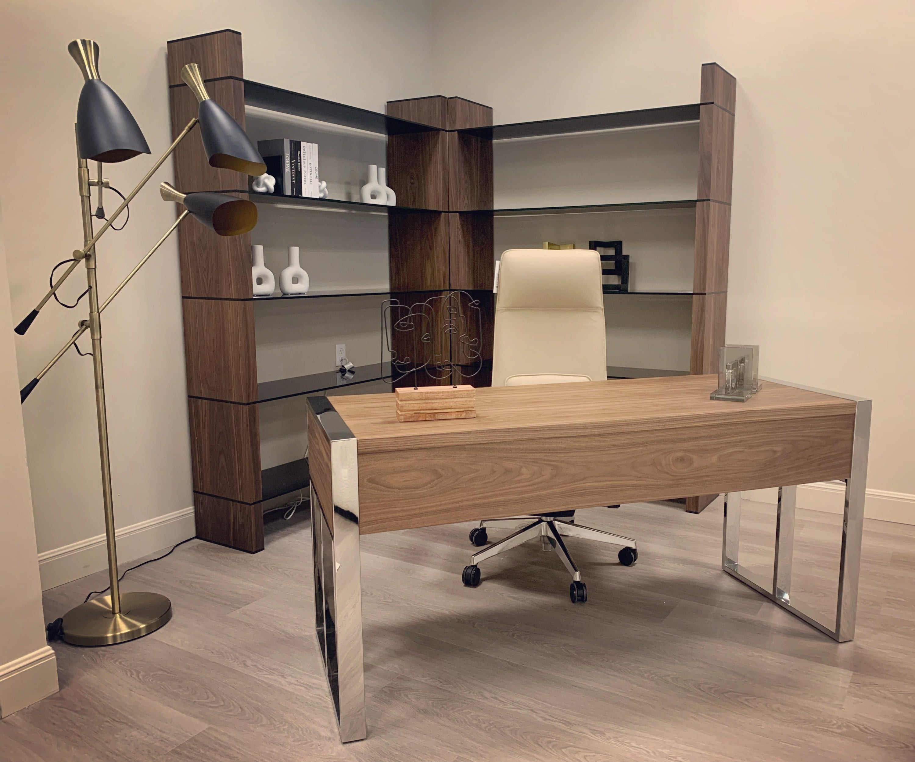 Modrest - Nadella Modern Beige High Back Executive Office Chair
