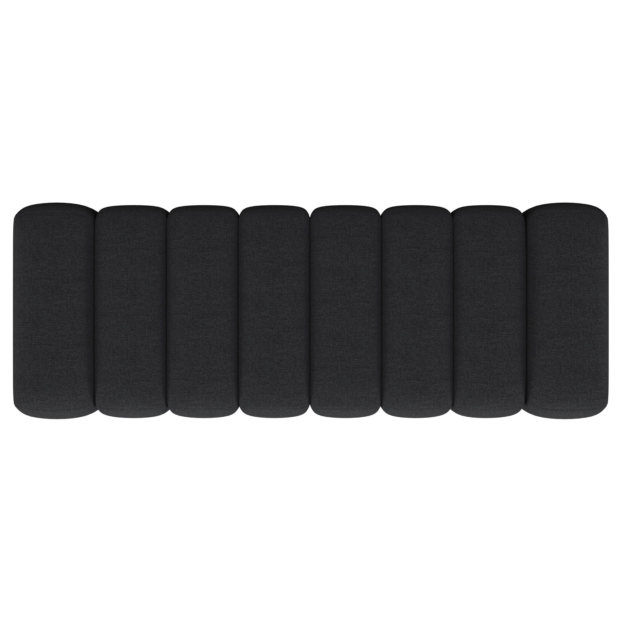 Modern Upholstered Tufted Accent Bench & Round Legs