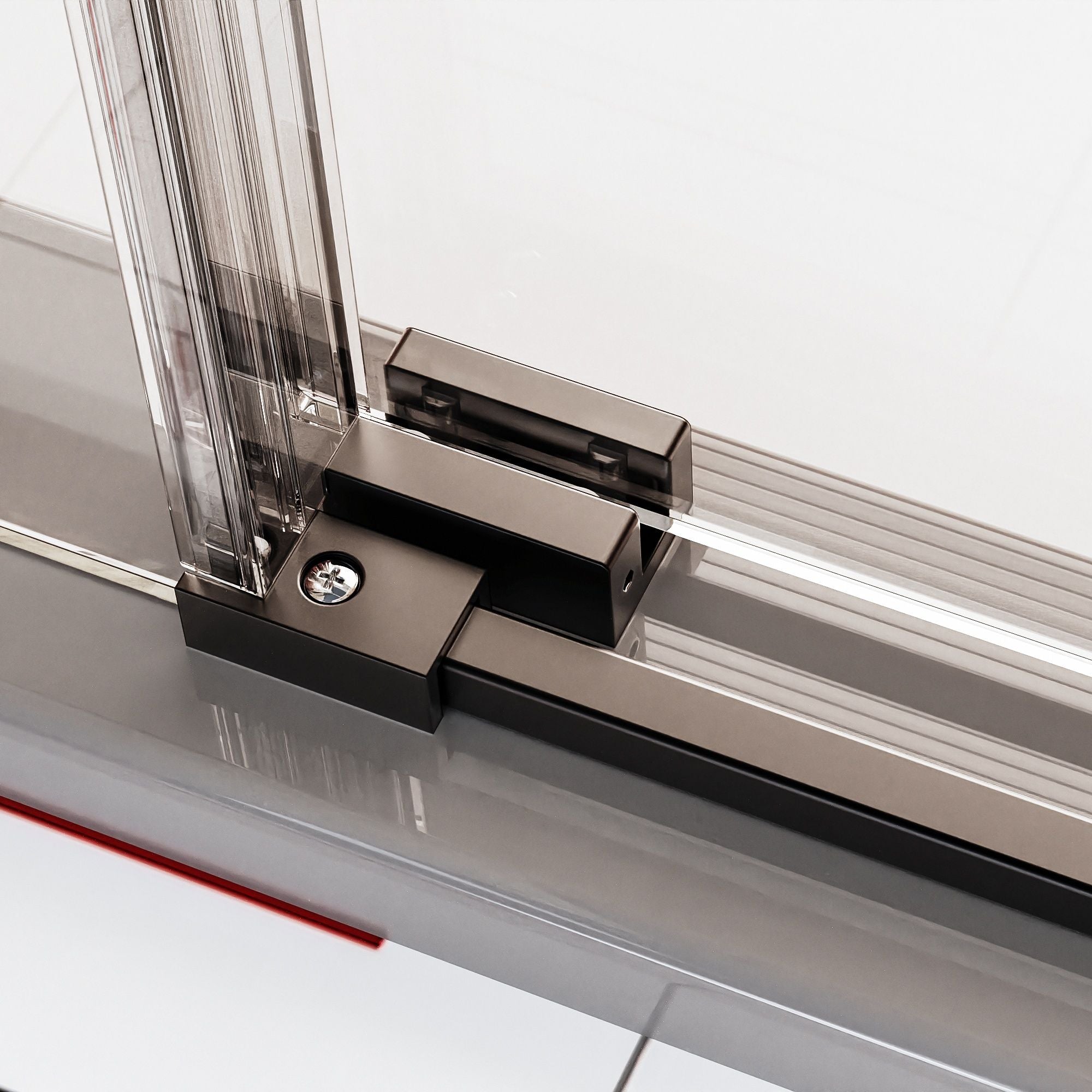Frameless Single Sliding Shower Doors With Towel Rail & Handle
