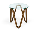 Modrest Lassen - Modern Glass & Walnut End Table