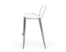 Modrest Dave - Modern White Leatherette Bar Stool (Set of 2)