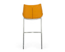 Modrest Dave - Modern Orange Leatherette Bar Stool (Set of 2)