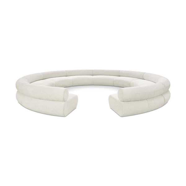 Meridian Bale Cream Chenille Fabric Modular Sofa IMAGE 1