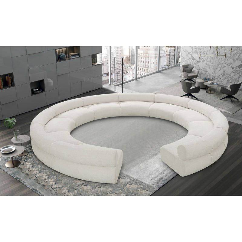 Meridian Bale Cream Chenille Fabric Modular Sofa IMAGE 2