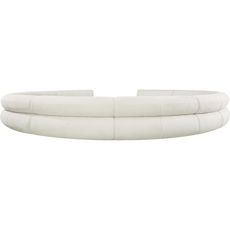 Meridian Bale Cream Chenille Fabric Modular Sofa IMAGE 3