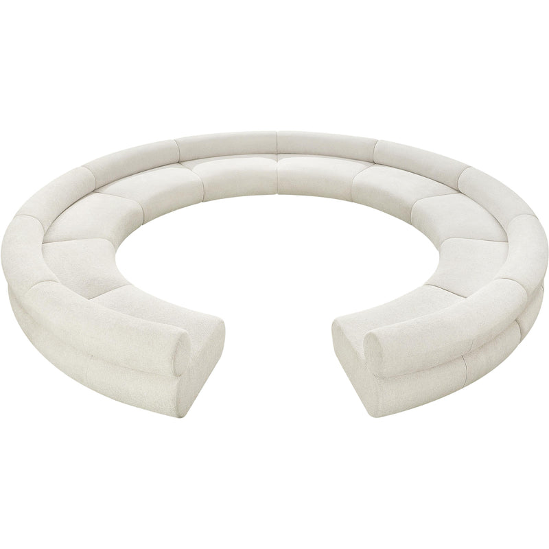 Meridian Bale Cream Chenille Fabric Modular Sofa IMAGE 5