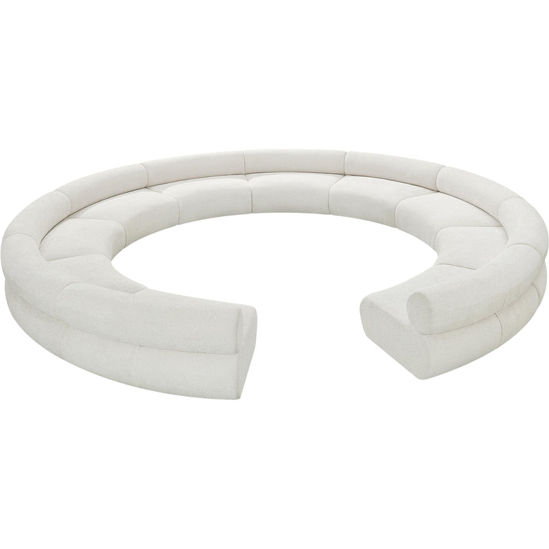 Meridian Bale Cream Chenille Fabric Modular Sofa IMAGE 6