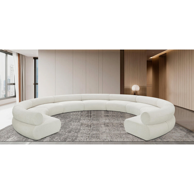Meridian Bale Cream Chenille Fabric Modular Sofa IMAGE 2