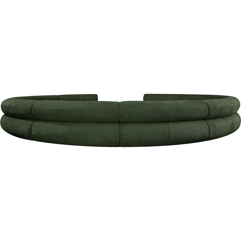 Meridian Bale Green Chenille Fabric Modular Sofa IMAGE 3