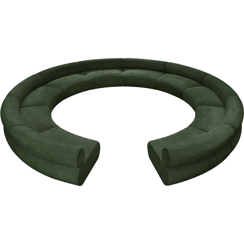 Meridian Bale Green Chenille Fabric Modular Sofa IMAGE 5