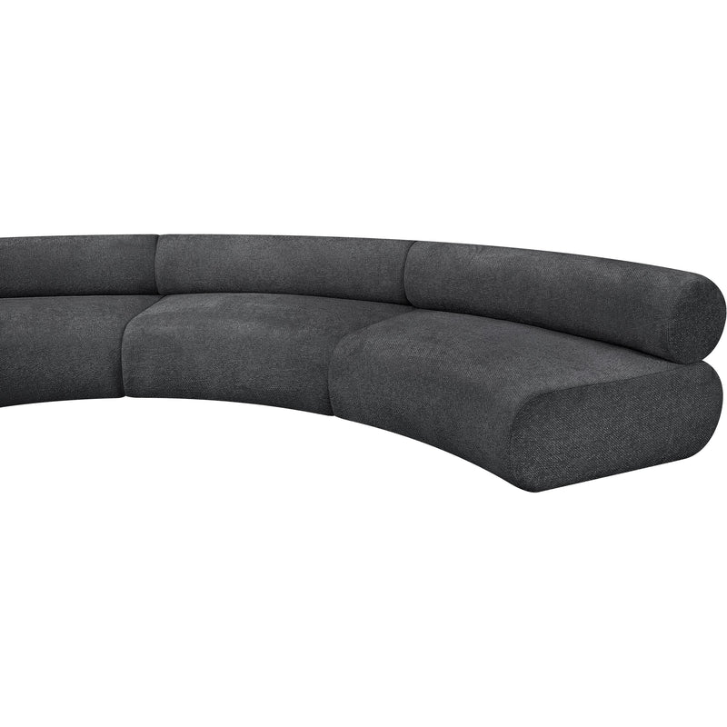 Meridian Bale Grey Chenille Fabric Modular Sofa IMAGE 9