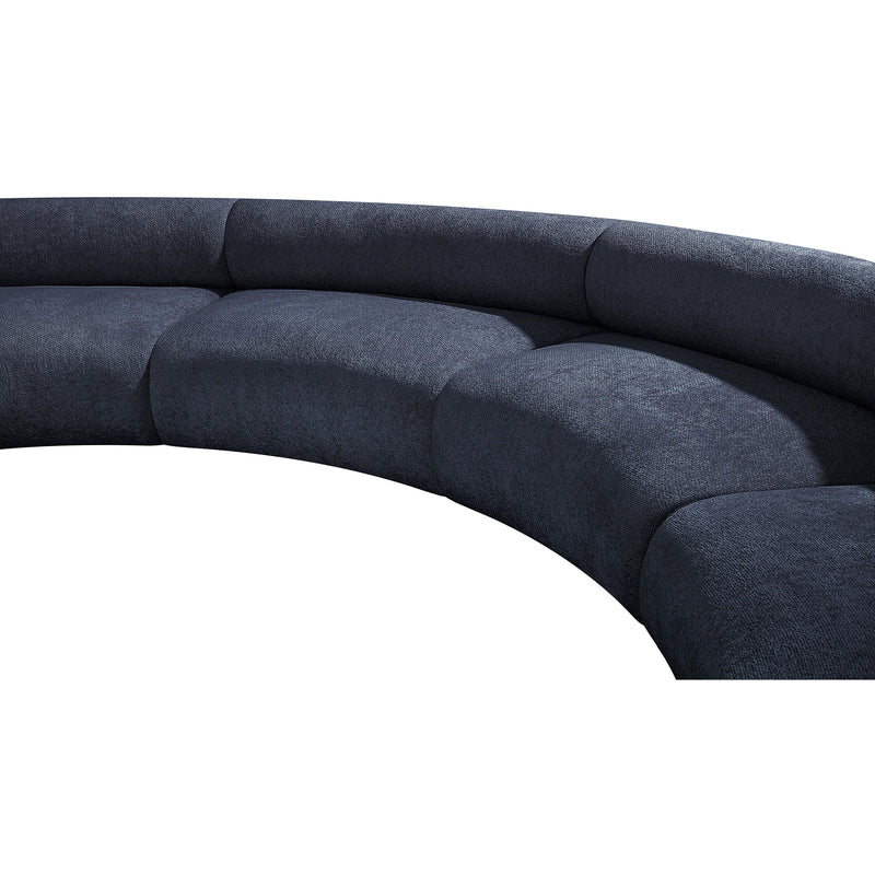 Meridian Bale Navy Chenille Fabric Modular Sofa IMAGE 8