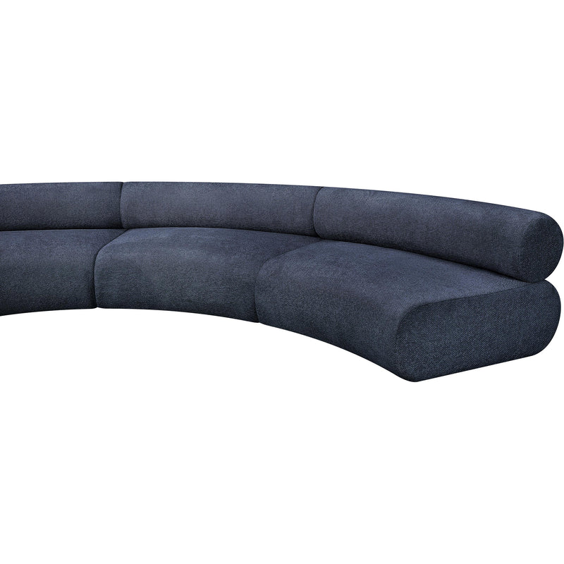 Meridian Bale Navy Chenille Fabric Modular Sofa IMAGE 9